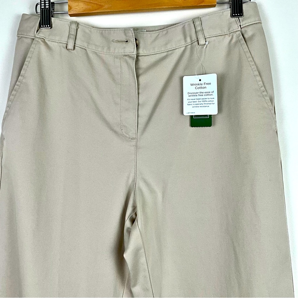 L.L.Bean women beige pant classic fit, wrinkle free Size 6 Regular NWT - Picture 4 of 16